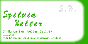 szilvia welter business card